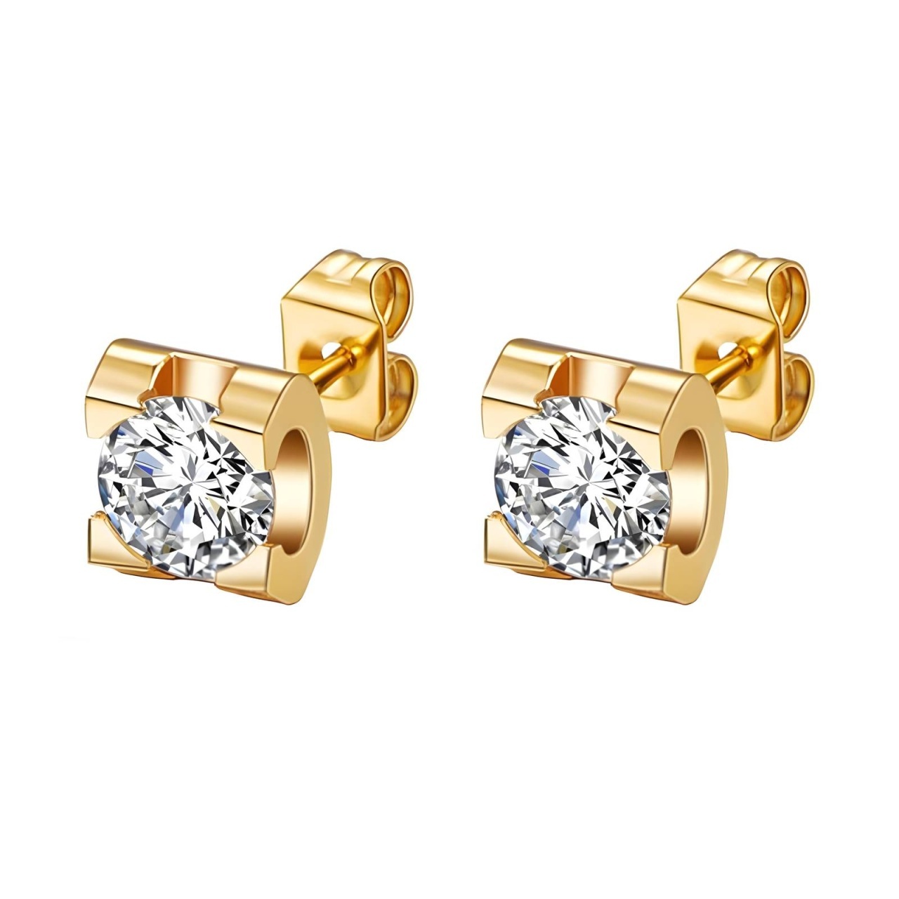 Cercei Prince din Inox placati cu AUR 18K