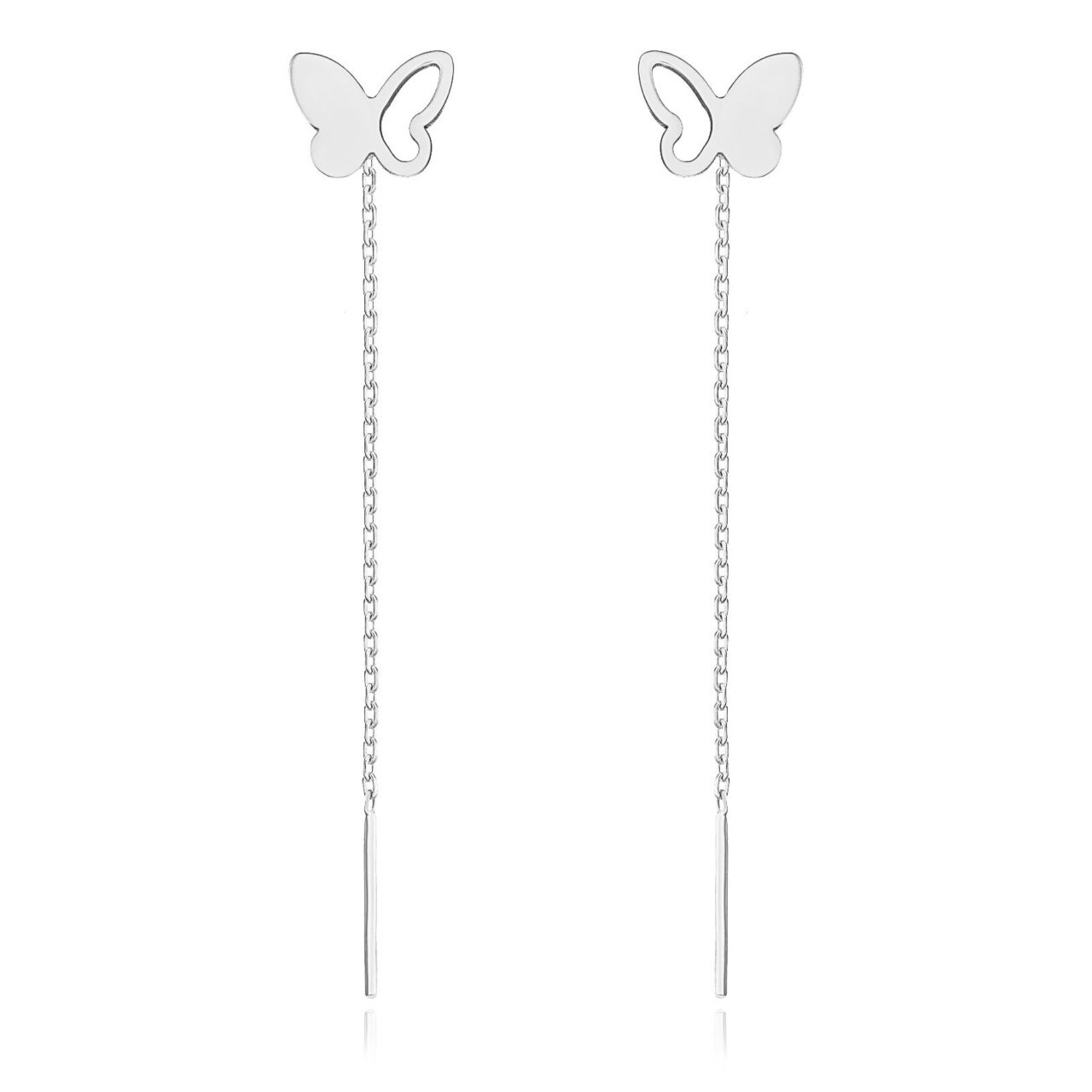 Cercei Split Butterfly din Argint 925 cu lănțișor