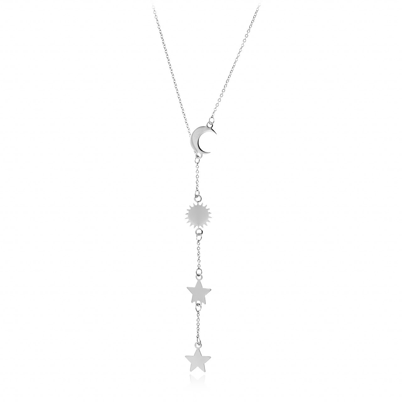 Colier Bliss Astro din argint 925 - cu soare, luna si stele