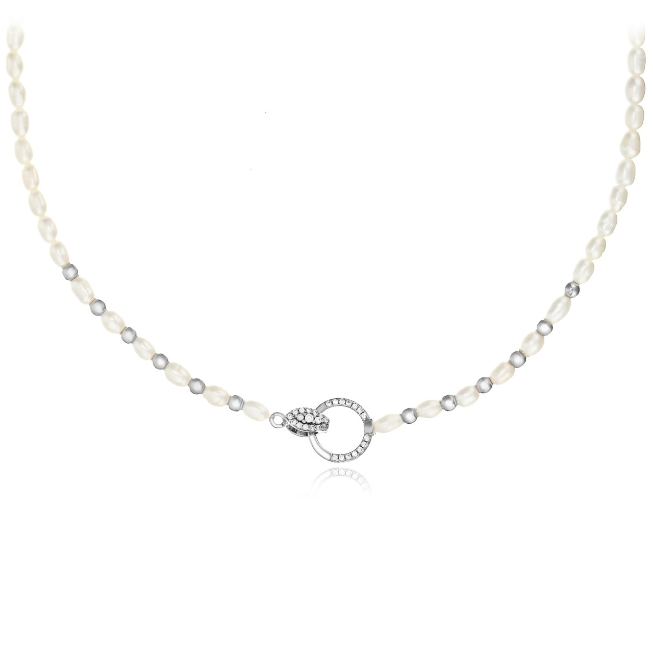 Colier Rice Pearls Exclusive din Argint 925 cu Perle de Cultura