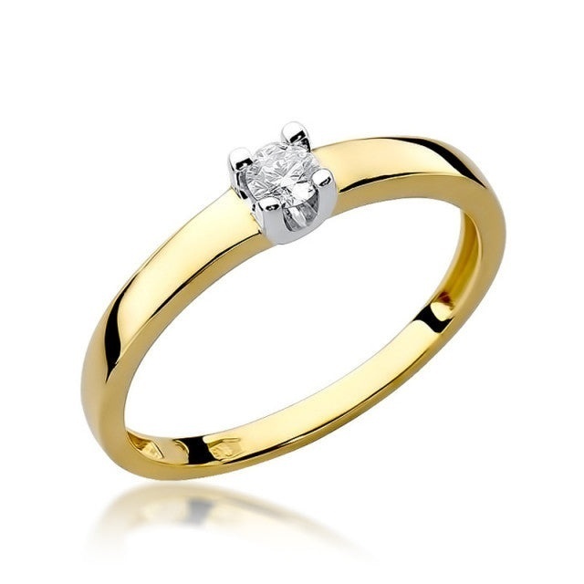 Inel Aur 14K cu Diamant Natural 0.10 ct