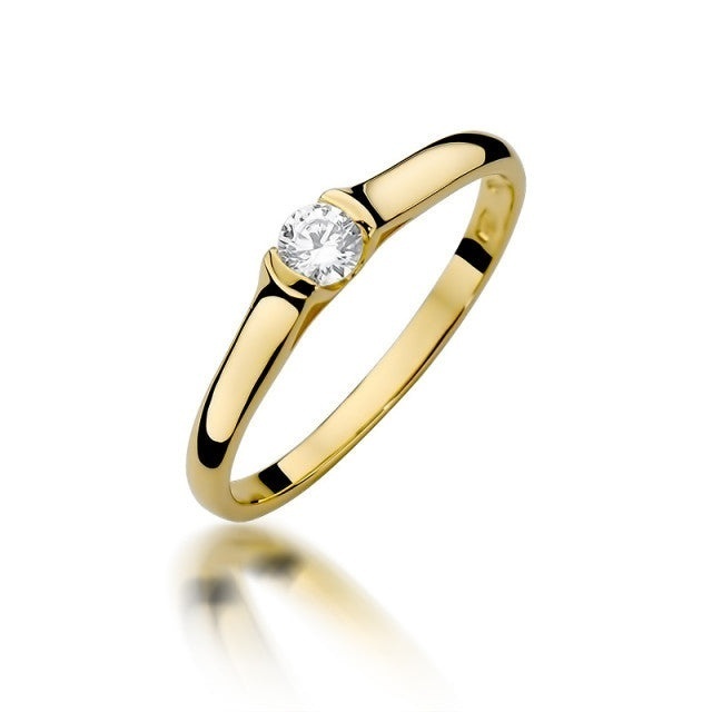 Inel Aur 14K cu Diamant Natural 0.15 ct