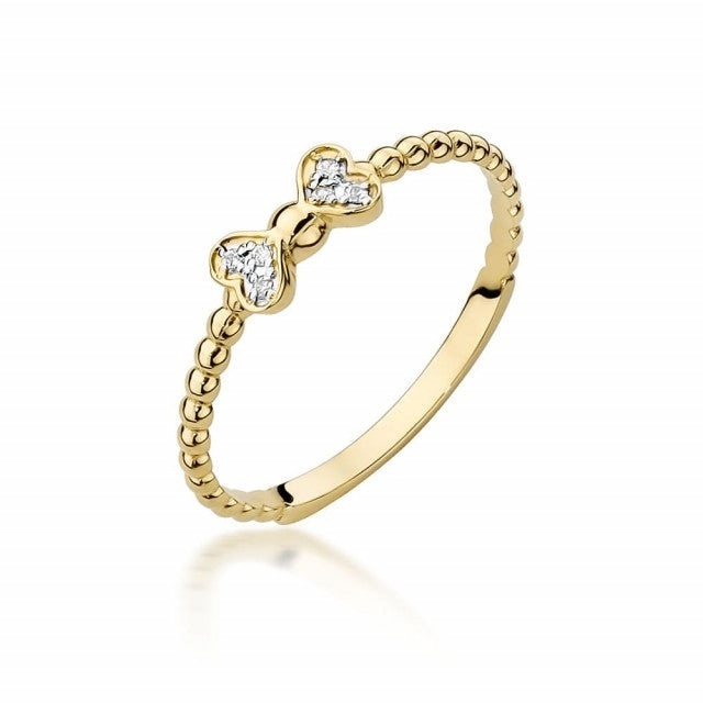 Inel Aur 14K cu Diamante Naturale 0.03 ct