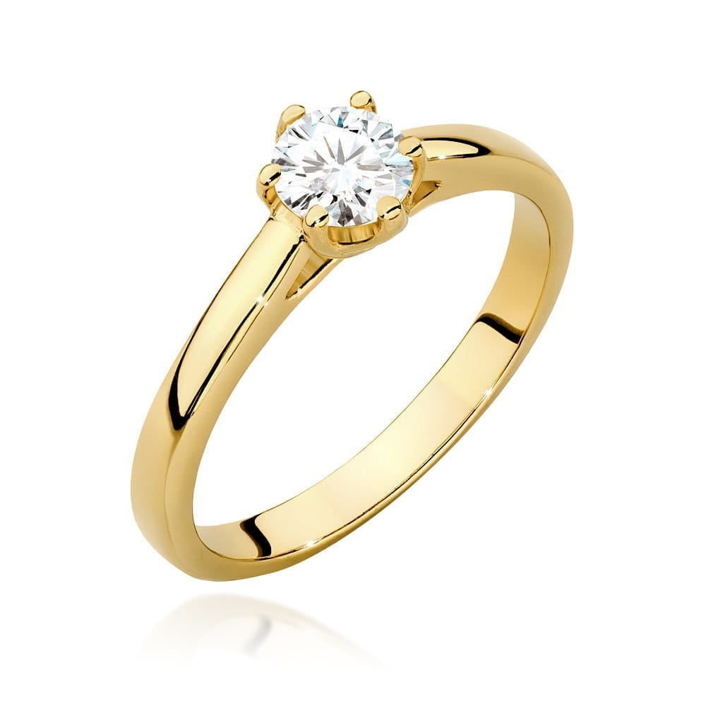 Inel Aur 9K cu Diamant Natural 0.40 ct