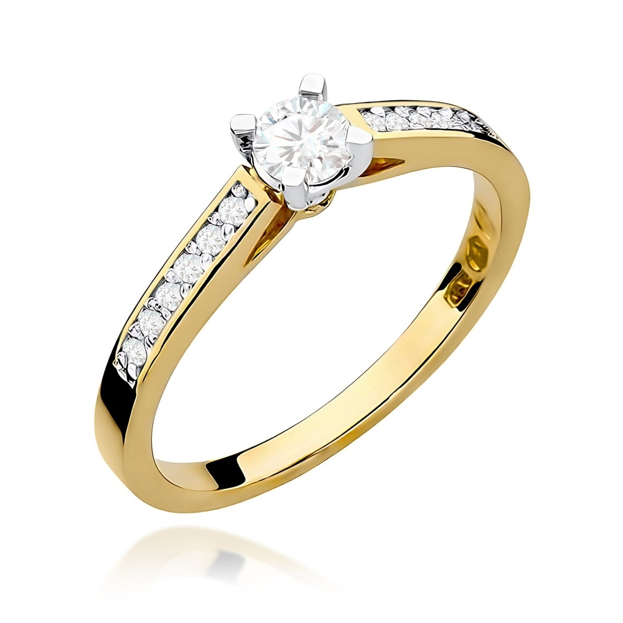 Inel Aur 9K cu Diamante Naturale 0.36 ct