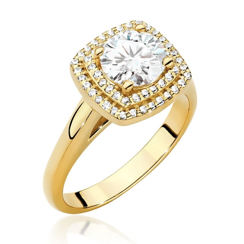 Inel Aur 9K cu Diamante Naturale 1.28 ct