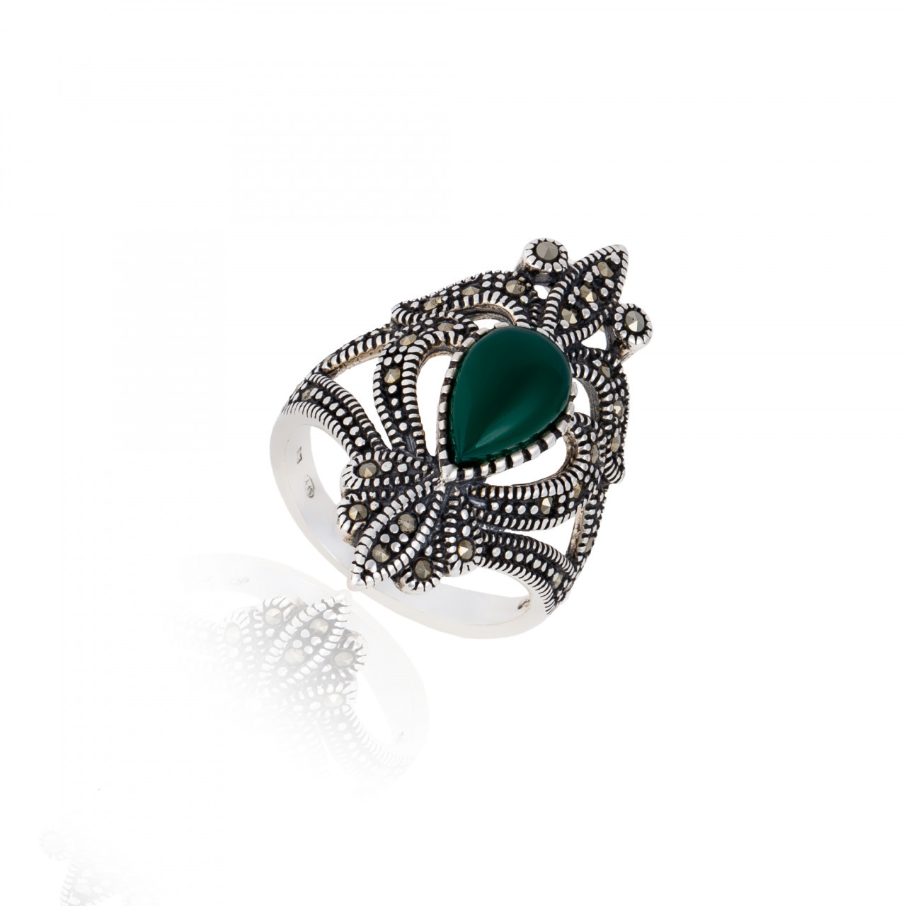 Inel din argint 925 cu marcasite 6.48g