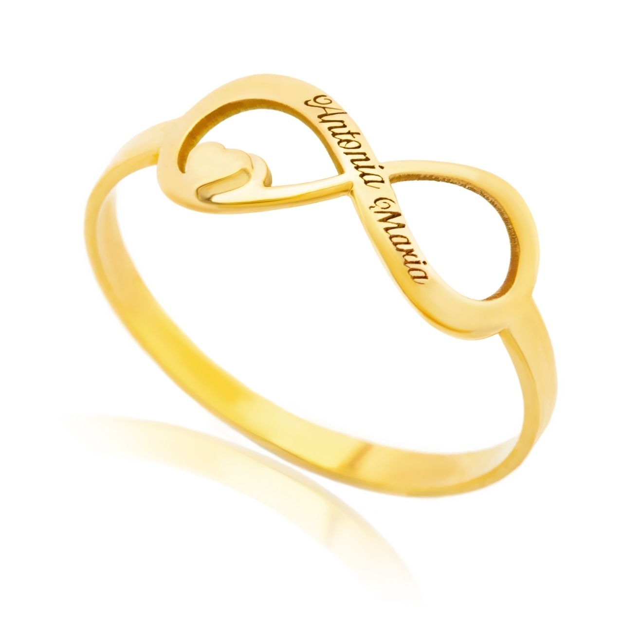 Inel infinit personalizabil din aur 14k