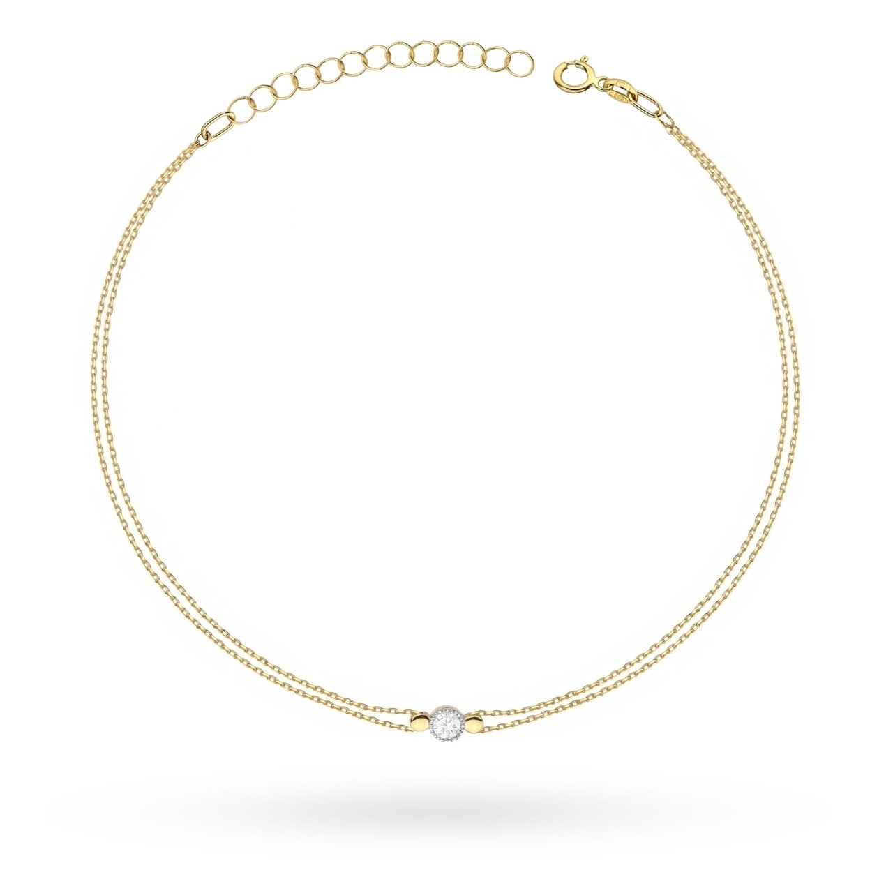 Bratara Aur 14K cu Diamant Natural 0.10 ct