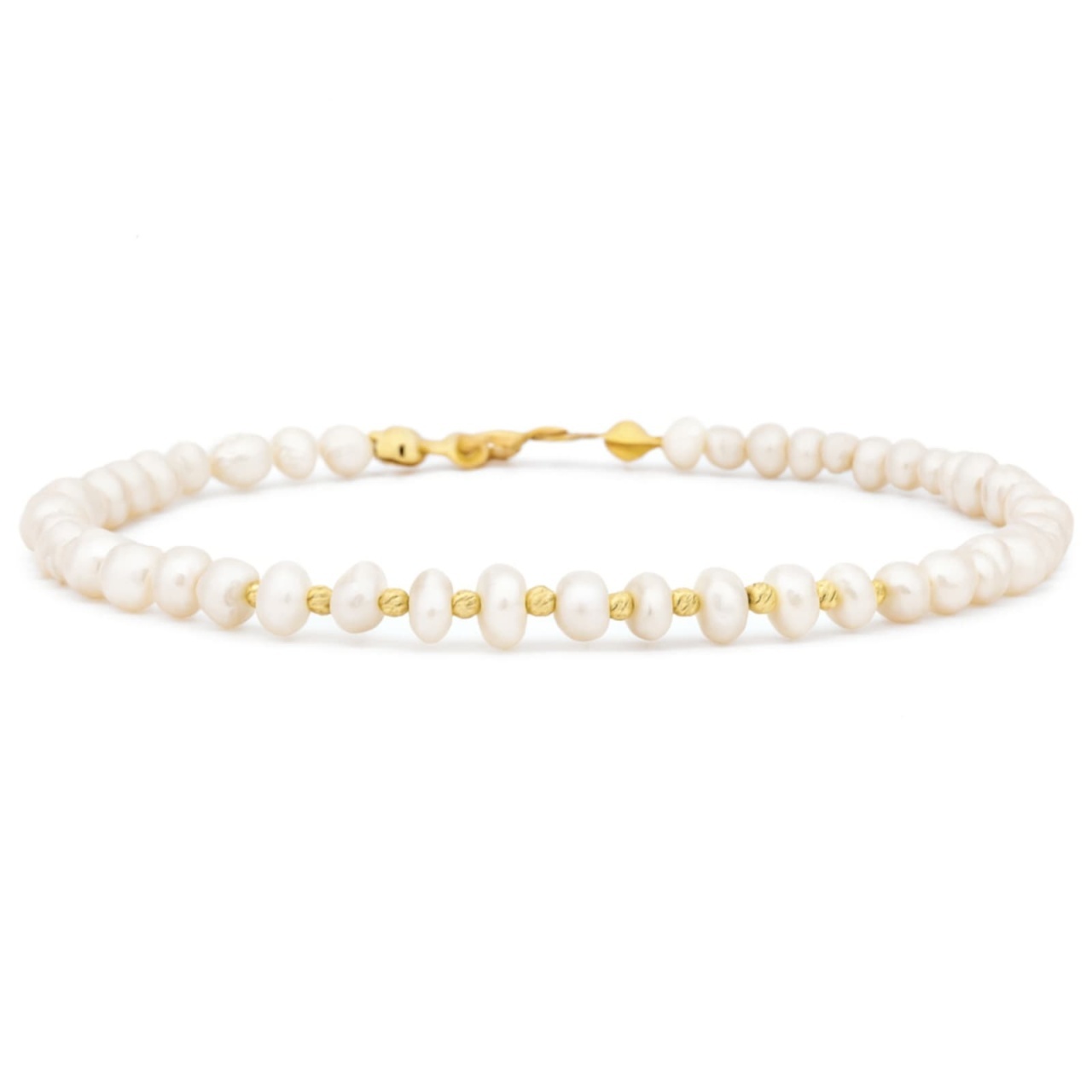 Brățară Forever Pearls cu bile din AUR 14K și Perle de Cultură