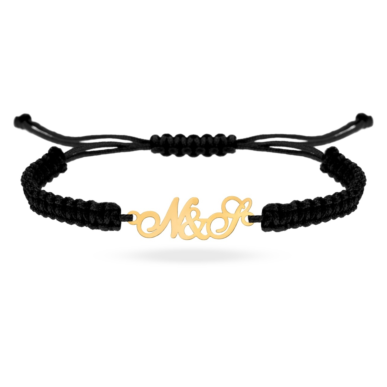Bratara You & Me cu snur si initiale la alegere din AUR 14K