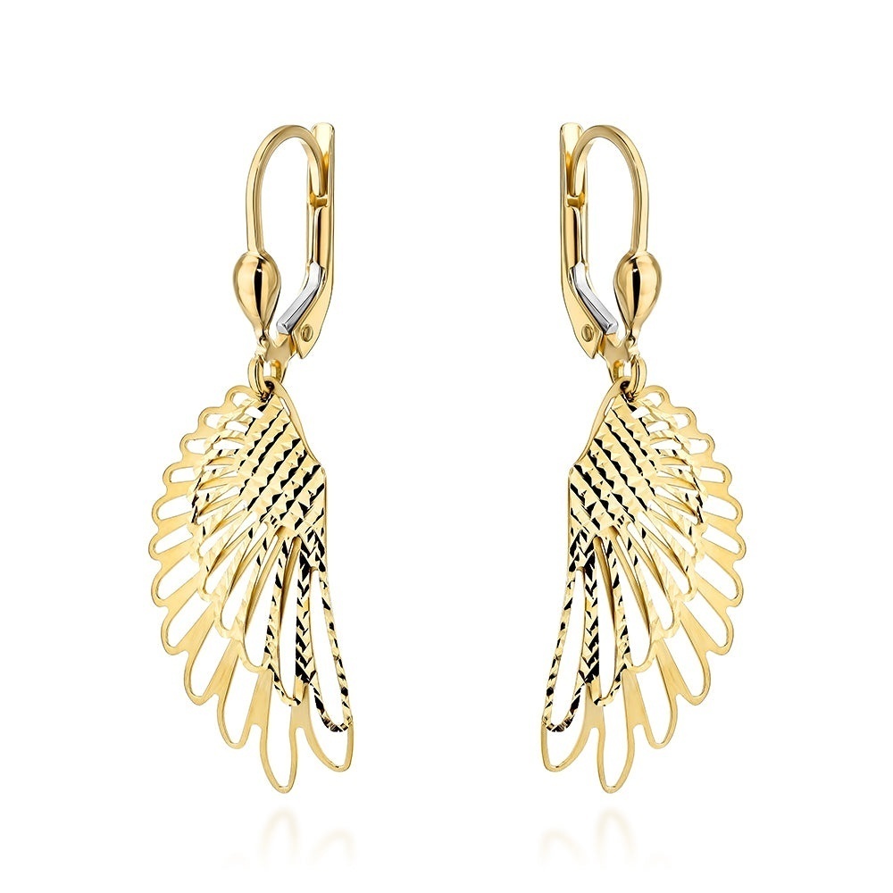 Cercei Aur 14K Aripi Delicate – Design Rafinat