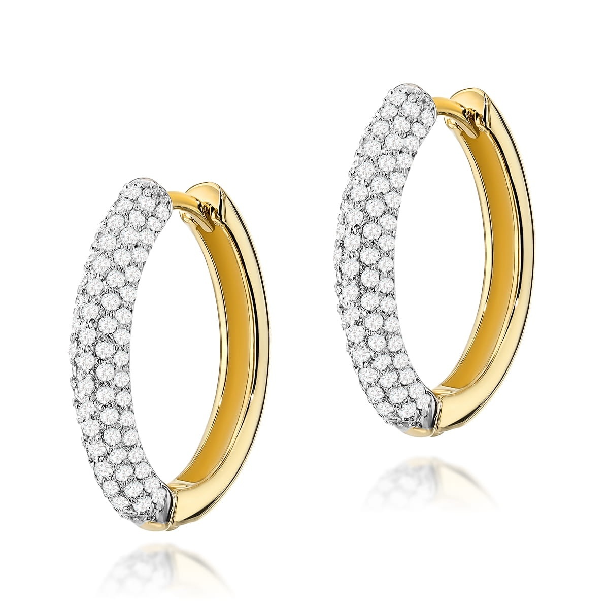 Cercei Aur 14K cu Diamante Naturale 0.83 ct