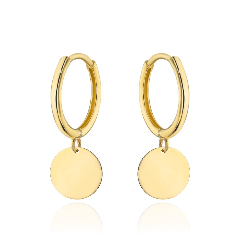 Cercei Aur: Cercuri Delicate cu Element Suspendat