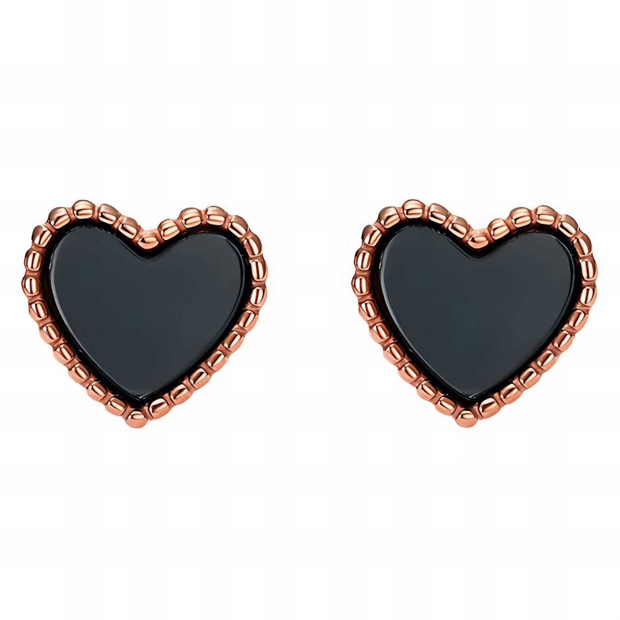 Cercei Heartsio PINK din Inox placat cu AUR