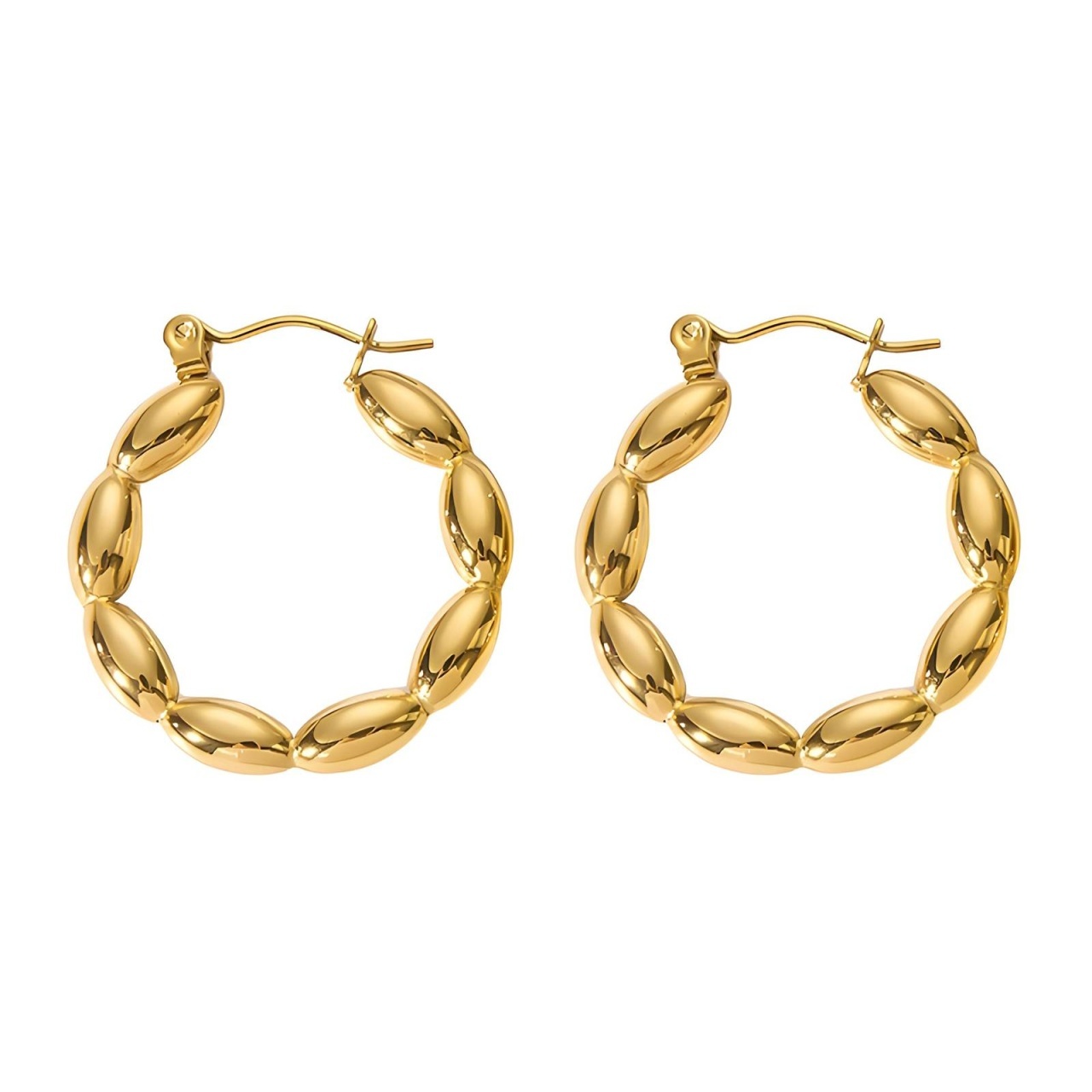 Cercei Ladys din Inox placati cu AUR 18K