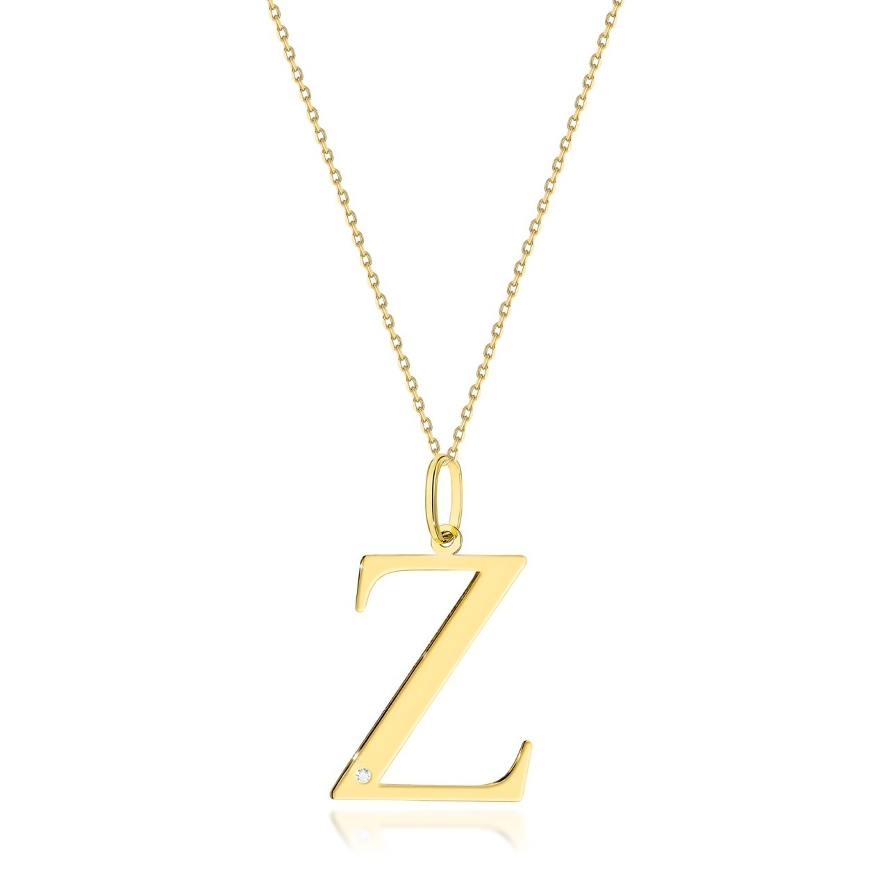 Colier Aur 14K cu Diamant Natural 0.01 ct