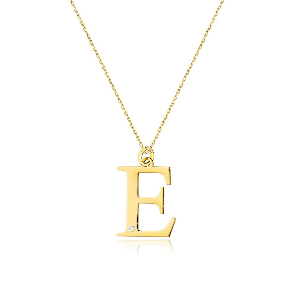 Colier Aur 14K cu Diamant Natural 0.01 ct