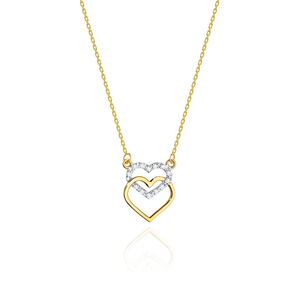Colier Aur 14K cu Diamante Naturale 0.06 ct