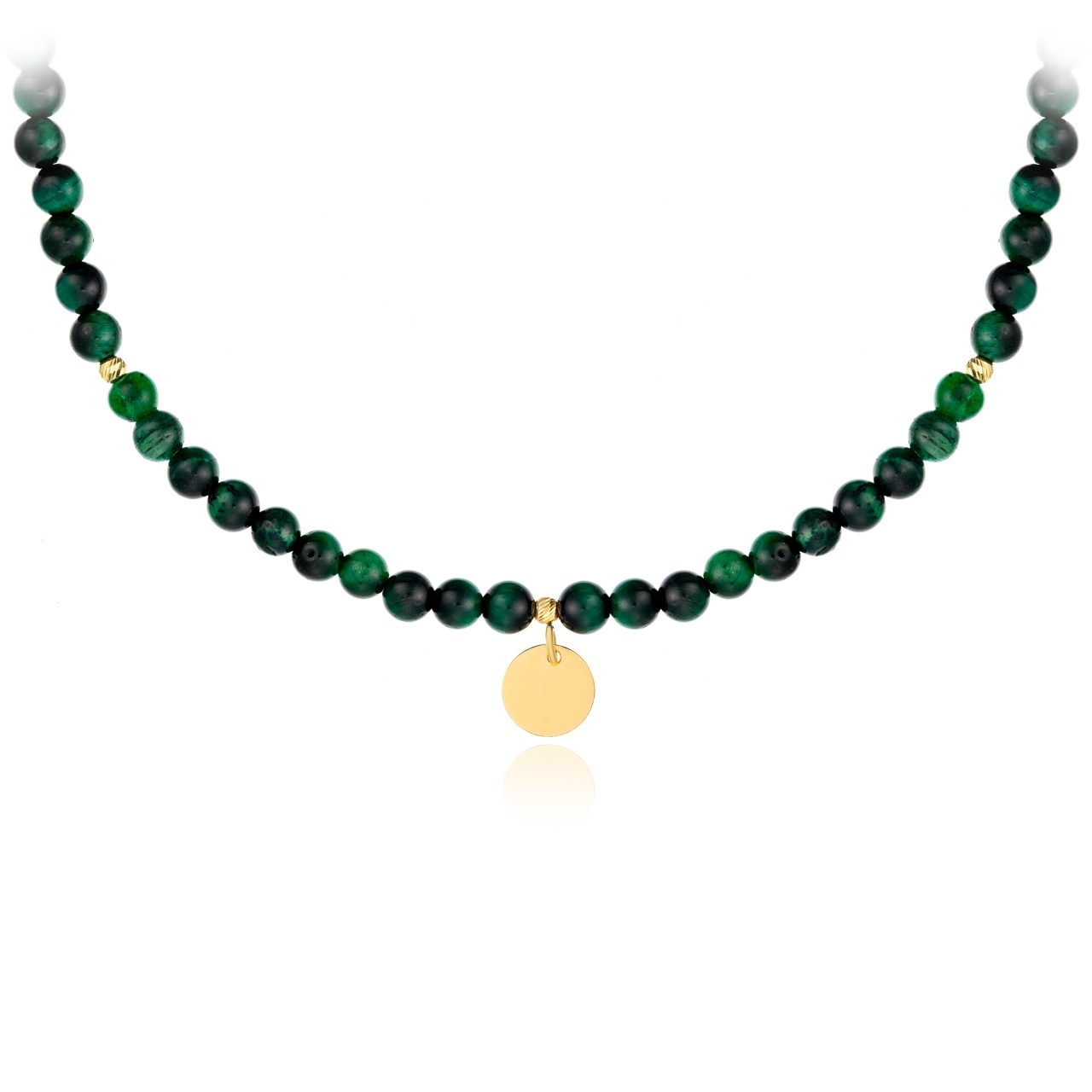 Colier Green cu Agate verzi si AUR 14K