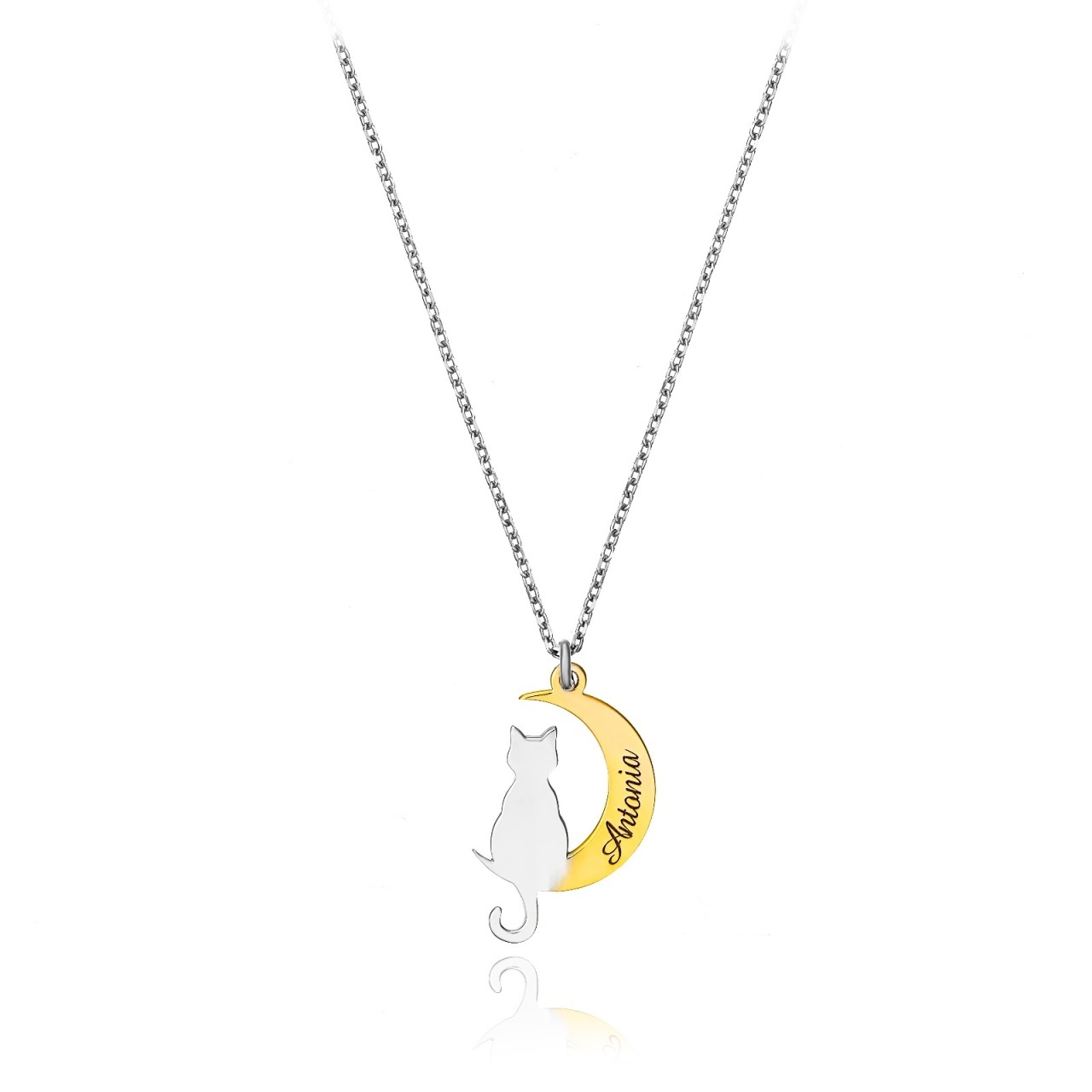 Colier Moon Cat din Argint 925