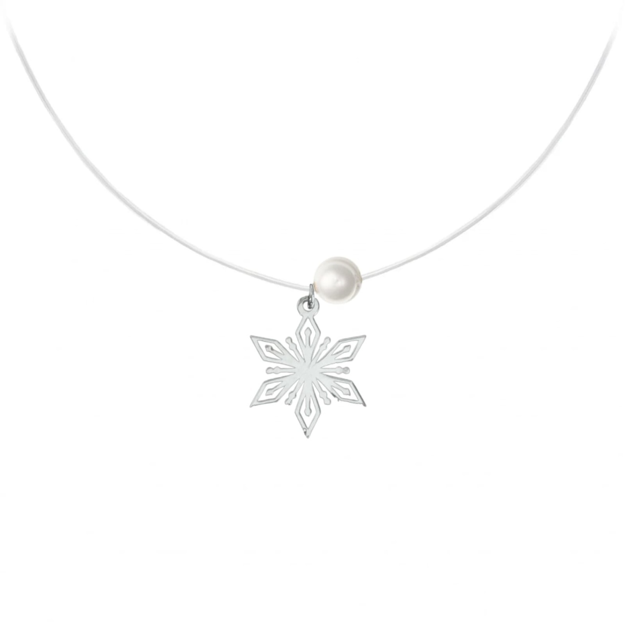 Colier Snow din Argint 925 cu fir transparent