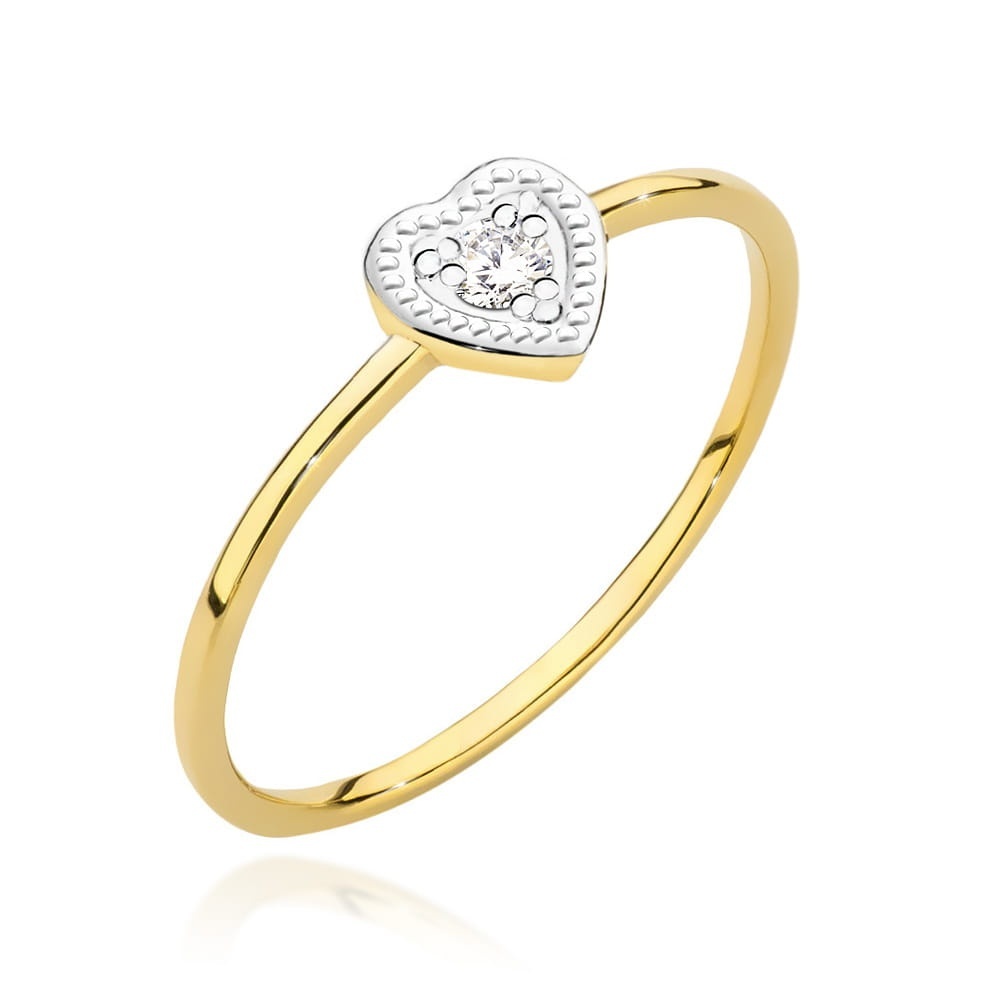 Inel Aur 14K cu Diamant Natural 0.02 ct