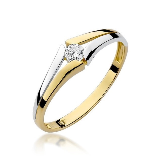Inel Aur 14K cu Diamant Natural 0.08 ct