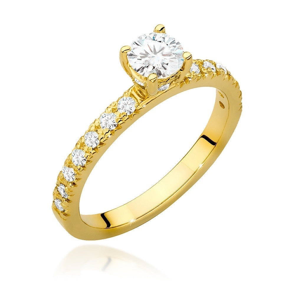 Inel Aur 14K cu Diamante Naturale 0.64 ct