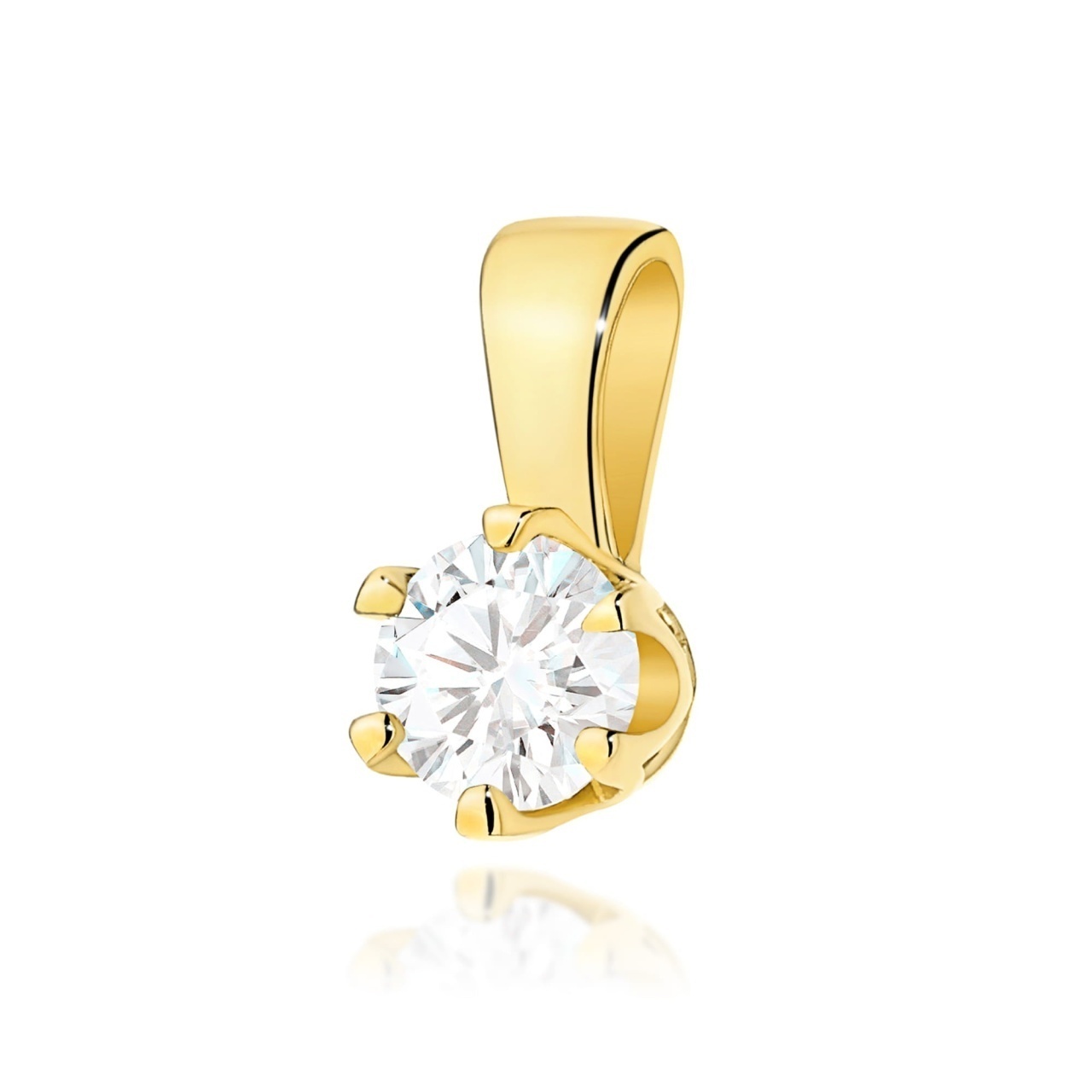 Pandantiv Aur 14K cu Diamant Natural 0.30 ct