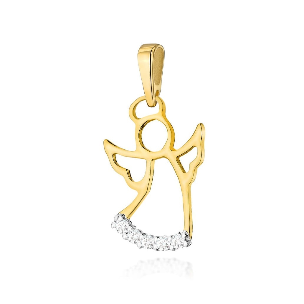 Pandantiv Aur 14K cu Diamante Naturale 0.07 ct