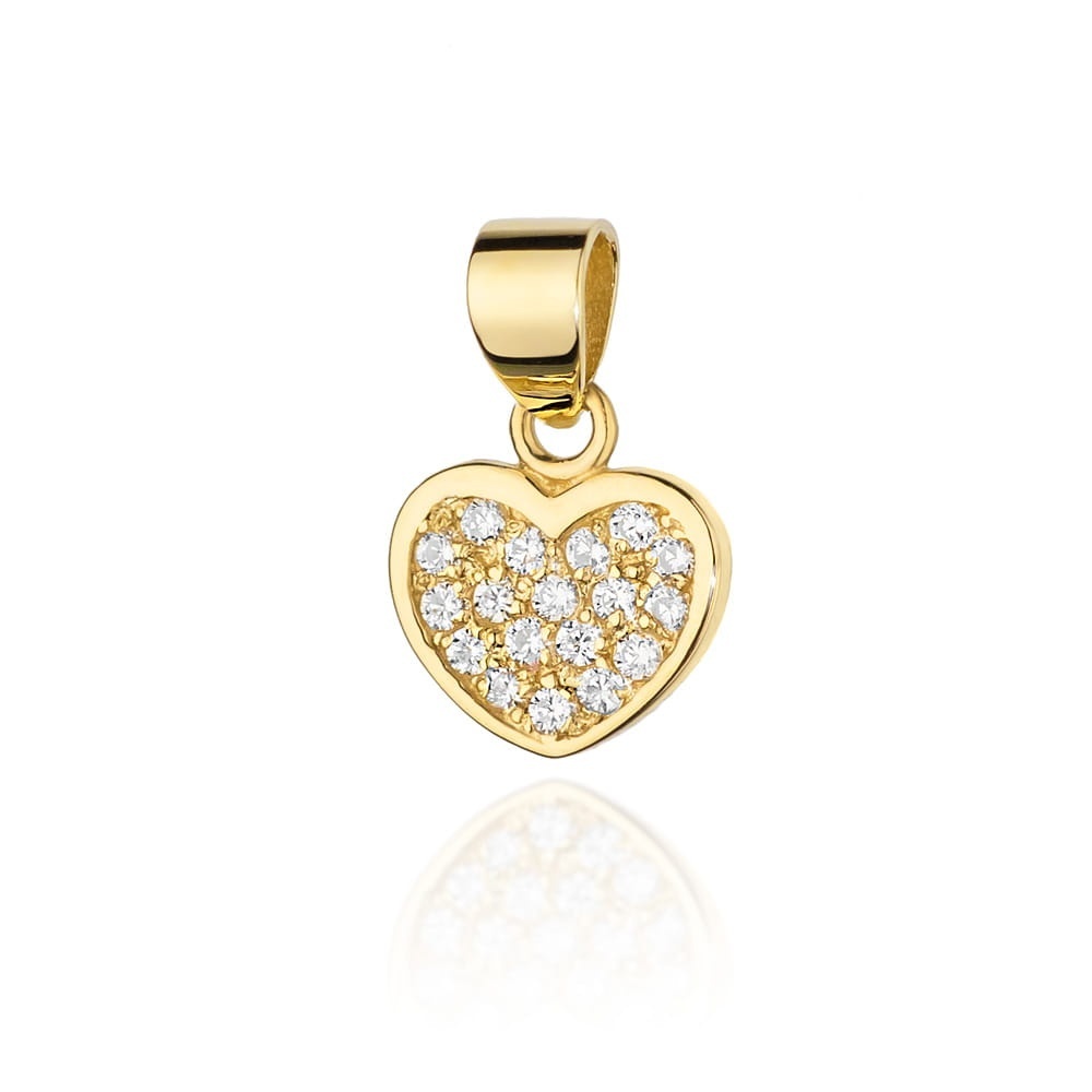 Pandantiv Aur 14K cu Diamante Naturale 0.15 ct