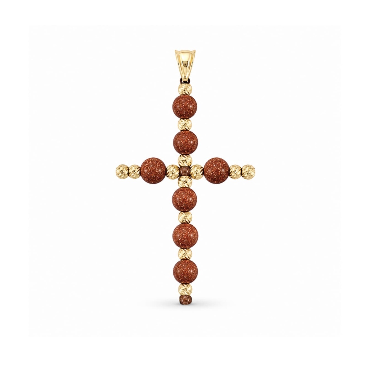 Pandantiv Cruce Goldstone AUR 14K