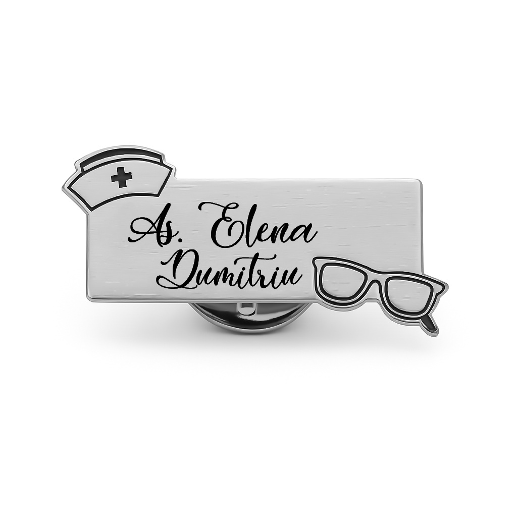 Pin Asistenta Oftalmologie din Argint 925