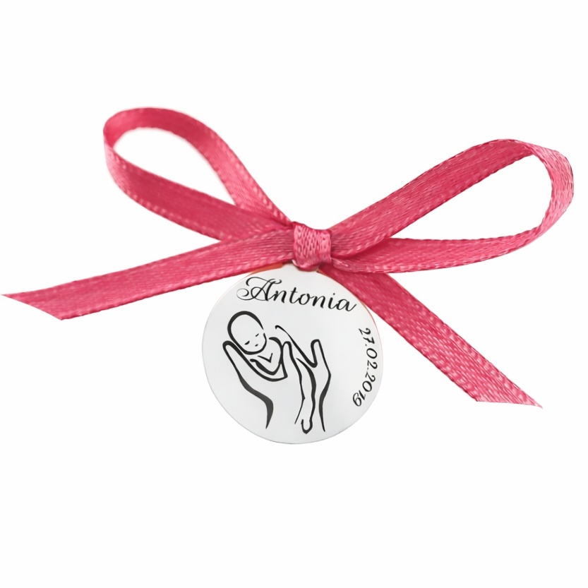 Banut Argint 1.6cm pentru Botez - Mot- Scaldat - Turta - personalizabil