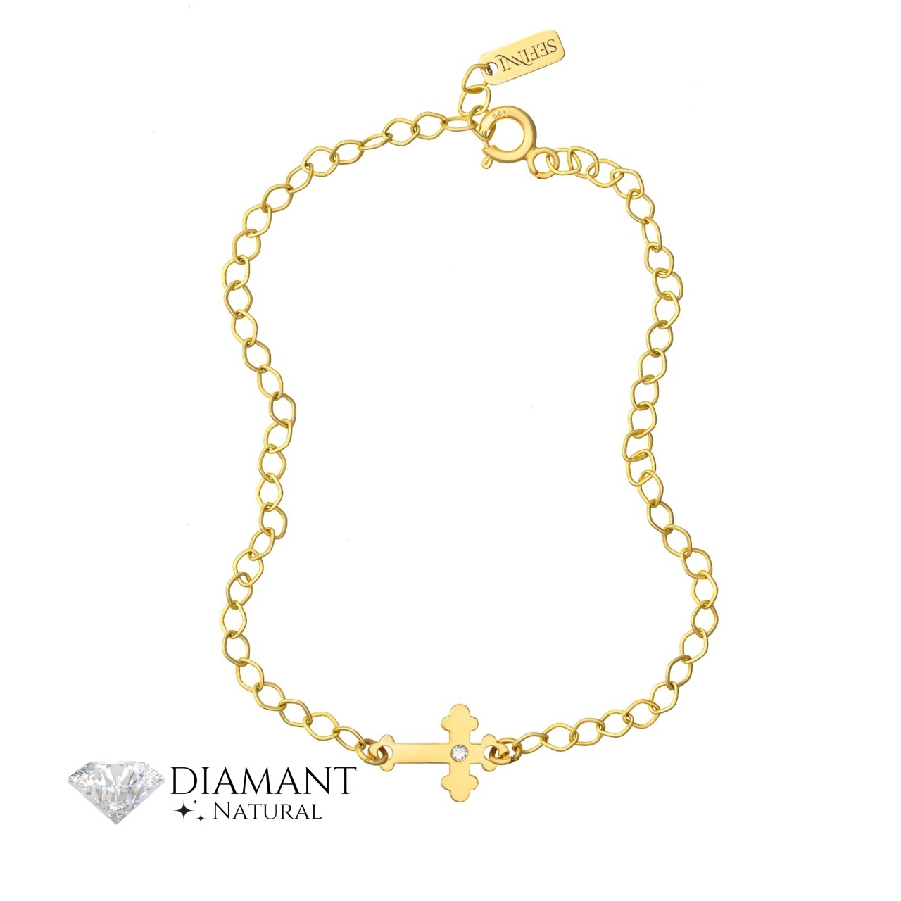 Brățară Faith Diamond cu zale din AUR 14K