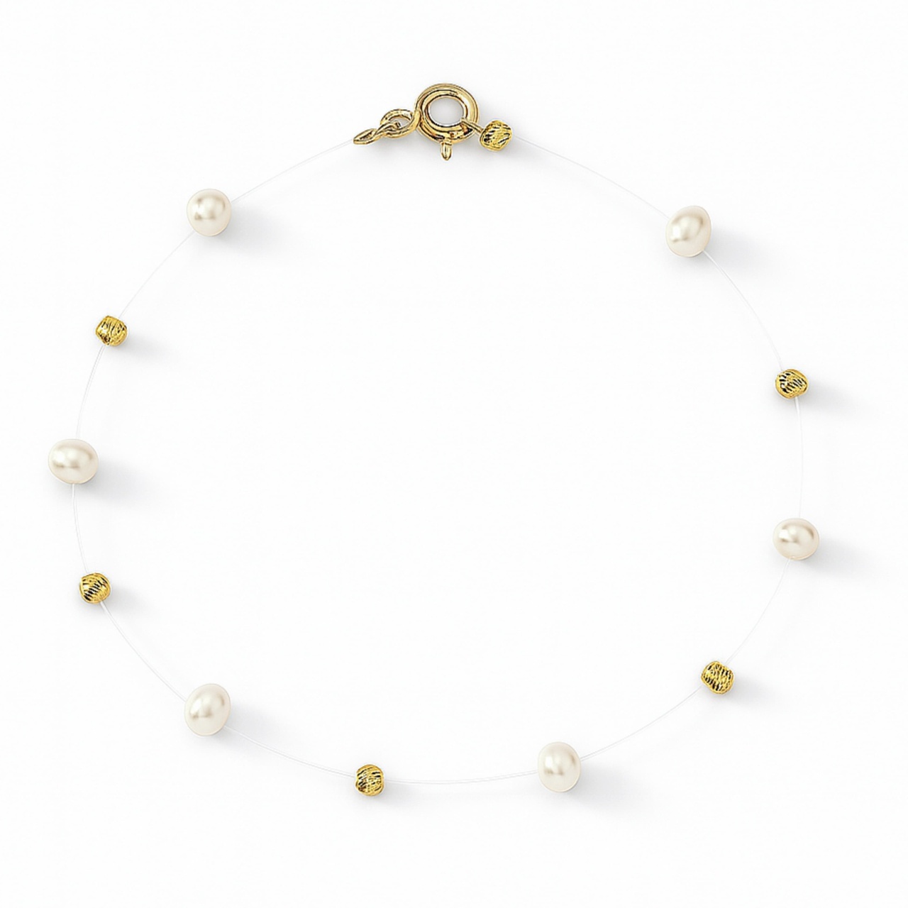 Bratara Gold Floating Pearls din Aur 14K