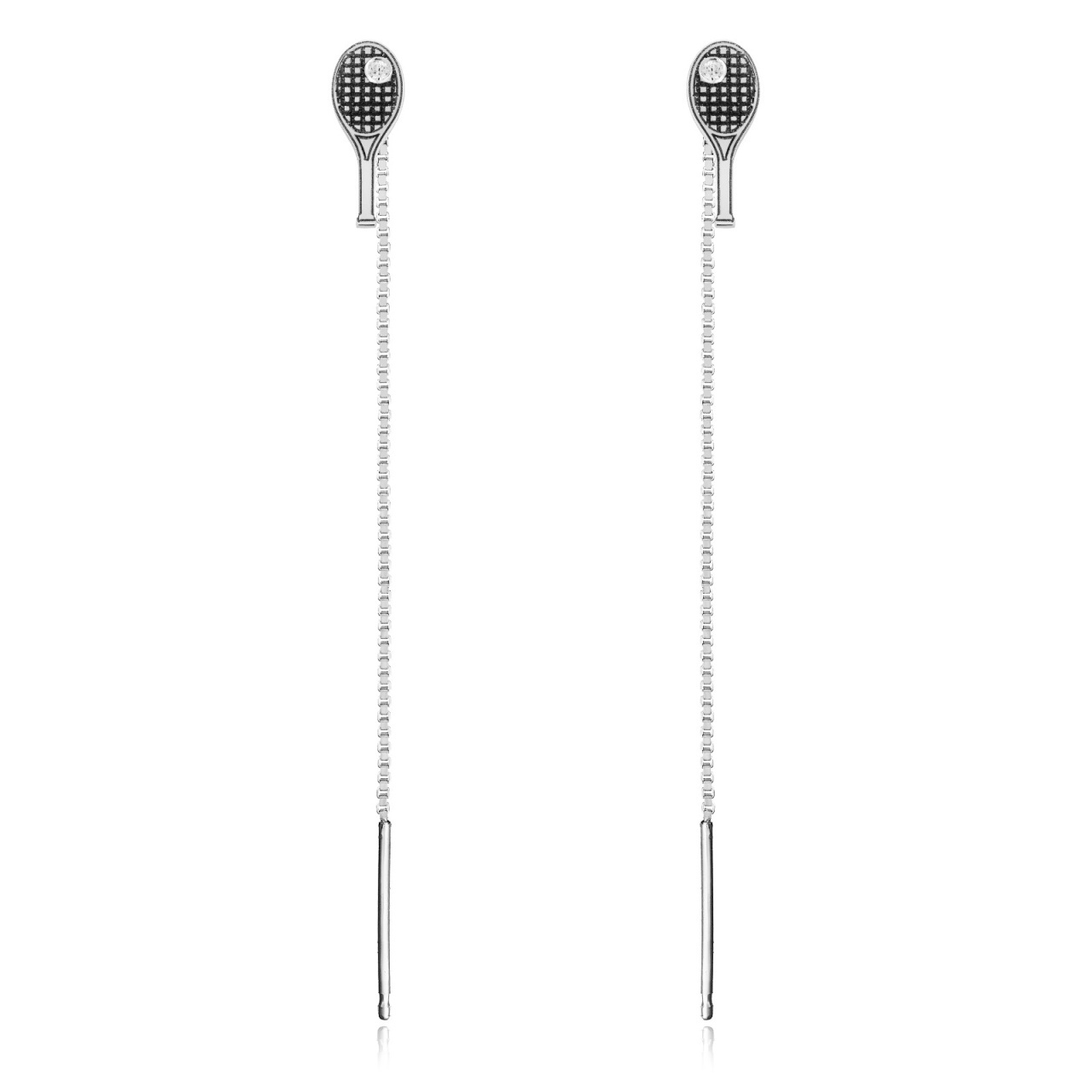 Cercei Racheta de Tenis cu lantisor tip BOX