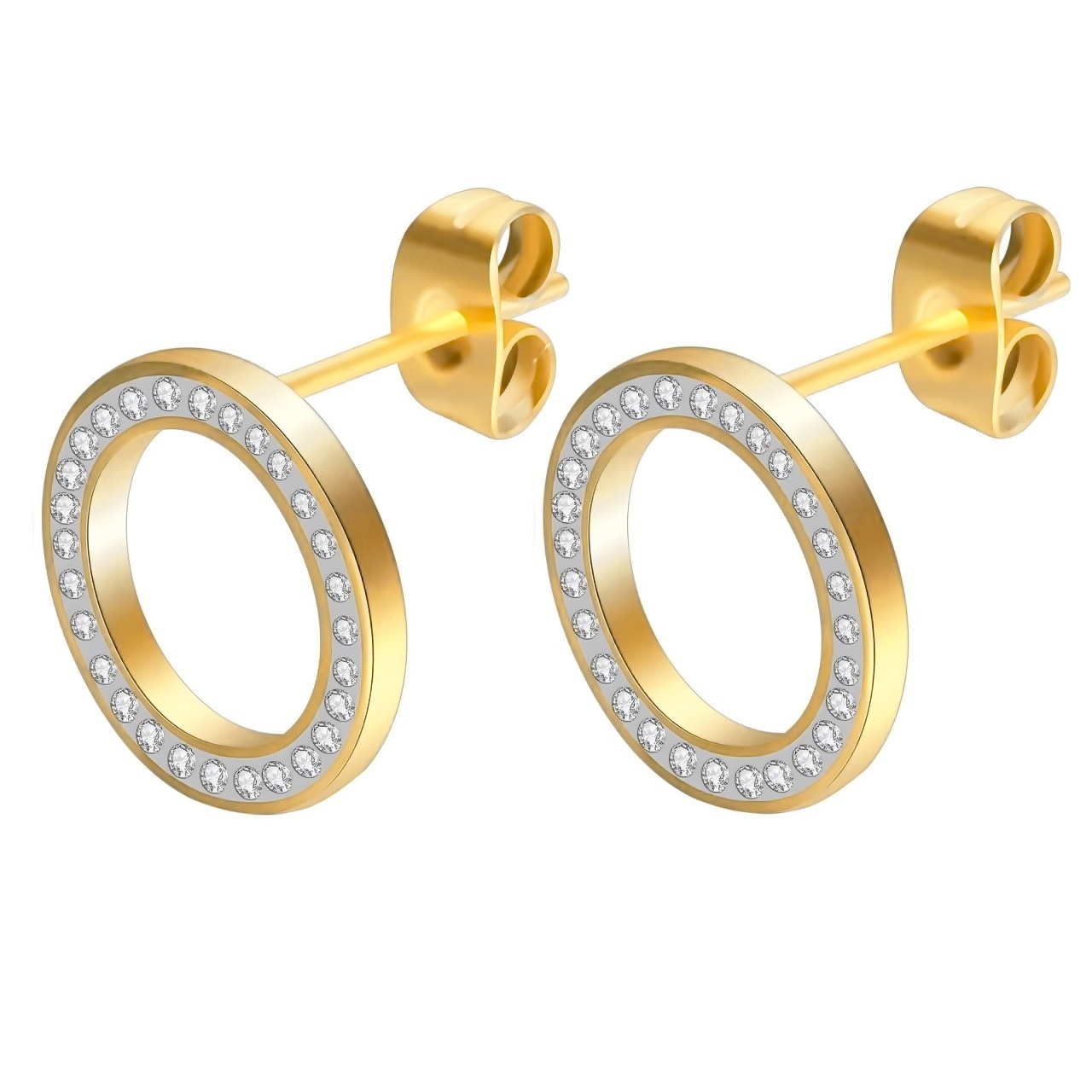 Cercei Spicy din Inox placati cu AUR 18K