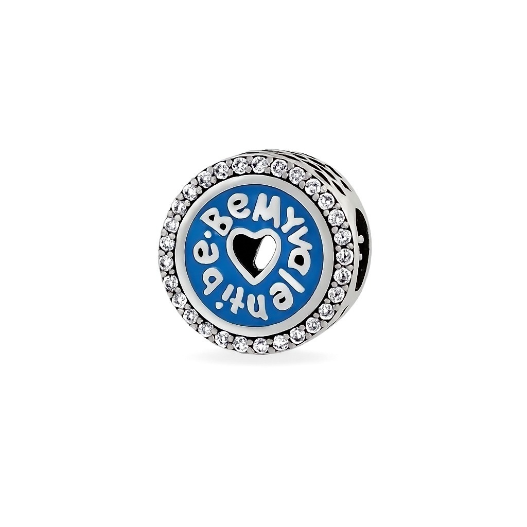 Charm din Argint 925 Be my Valentine 2.53g - Blue