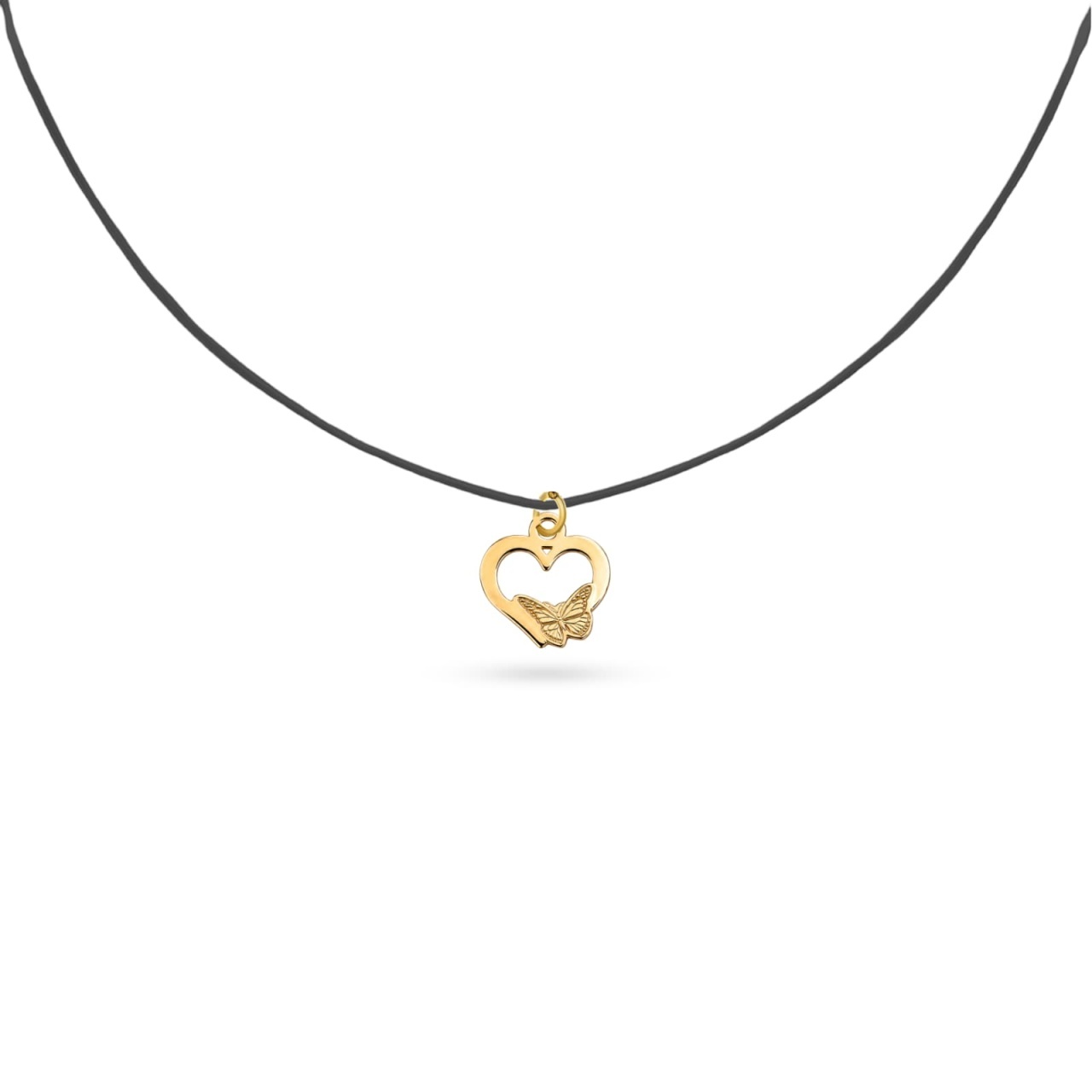 Choker Heart Collection Fluturaș din AUR 14K