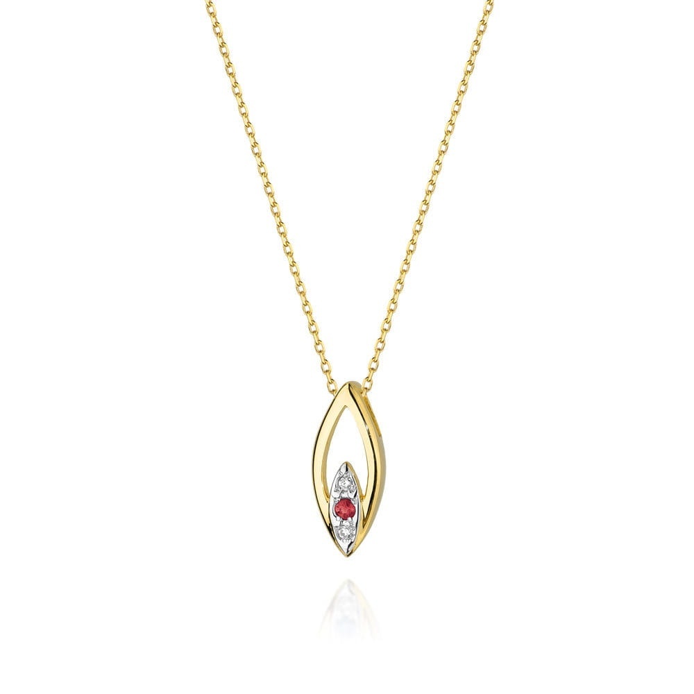 Colier Aur 14K cu Diamante Naturale 0.03 ct