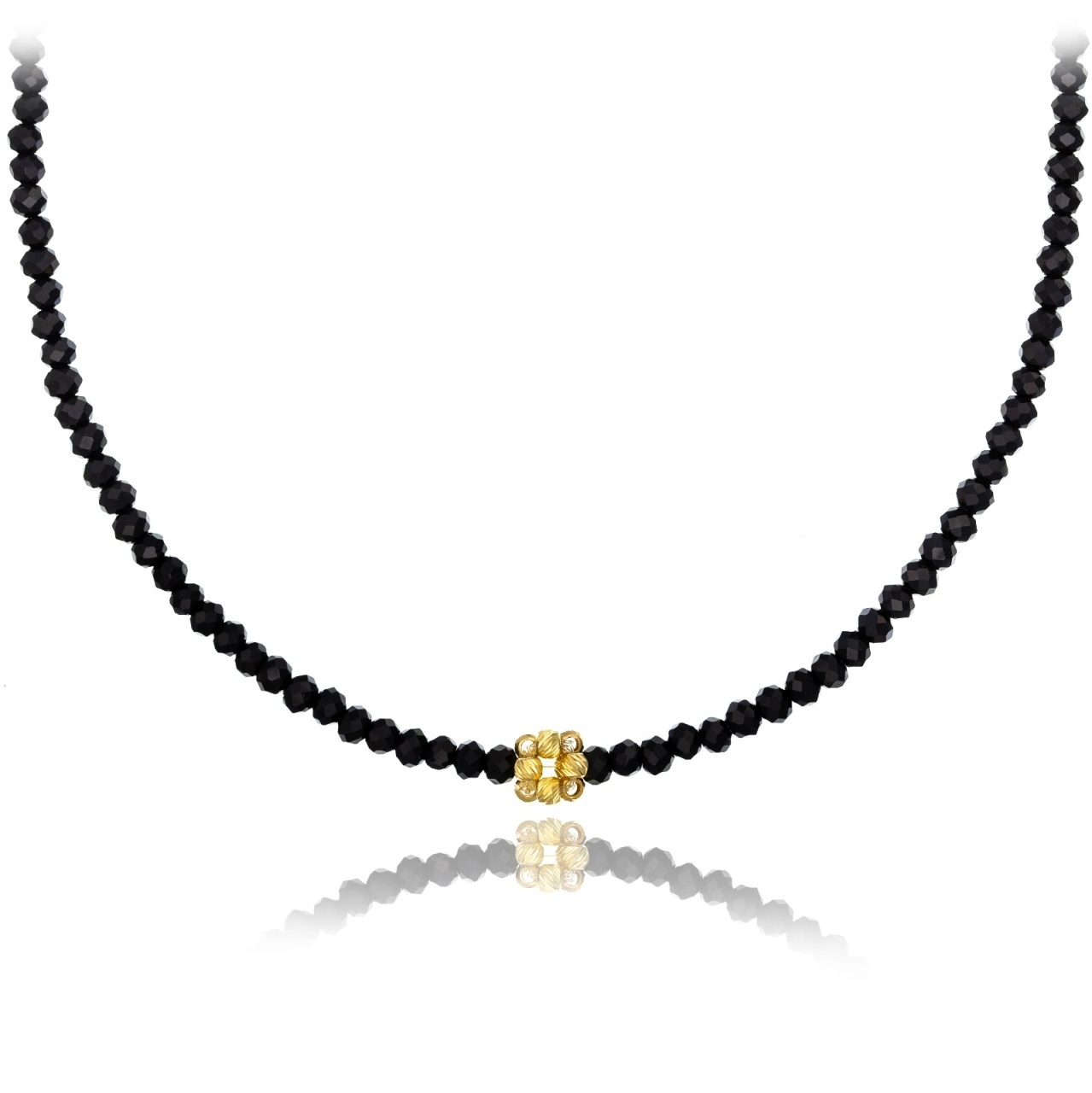 Colier Blacky din AUR 14K cu cristale