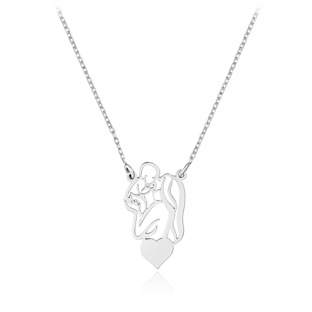 Colier cu inimioara personalizabila din argint 925 - Mom & Baby
