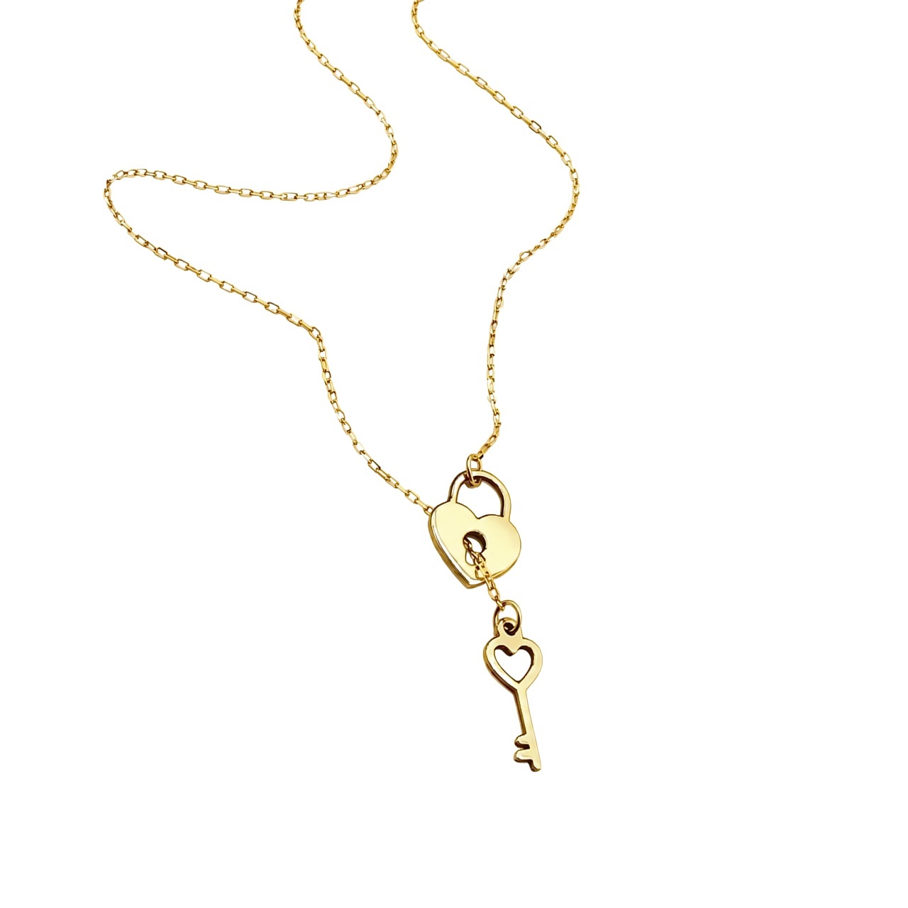 Colier din Aur 14k Key to my heart