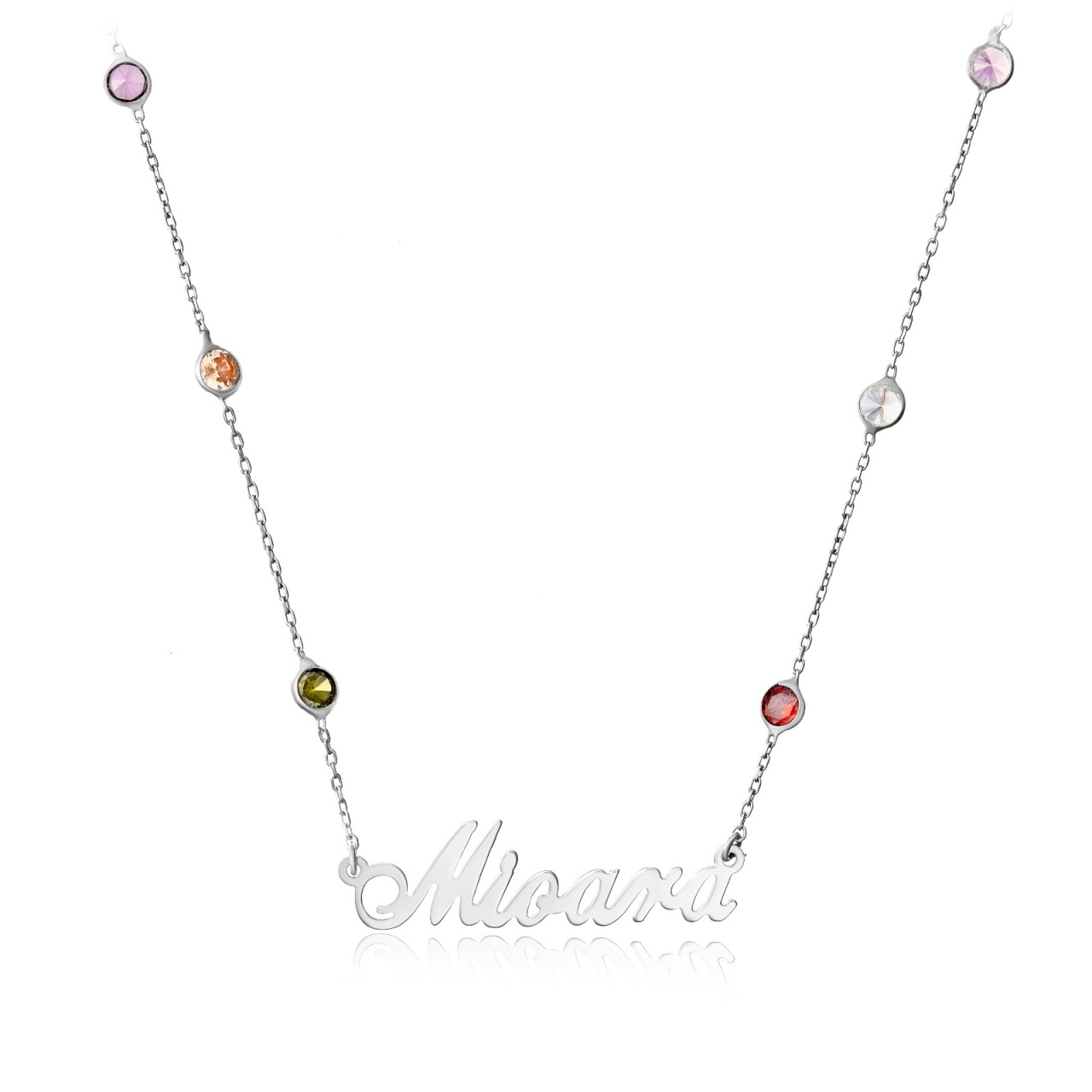 Colier Multicristals cu orice nume din Argint 925