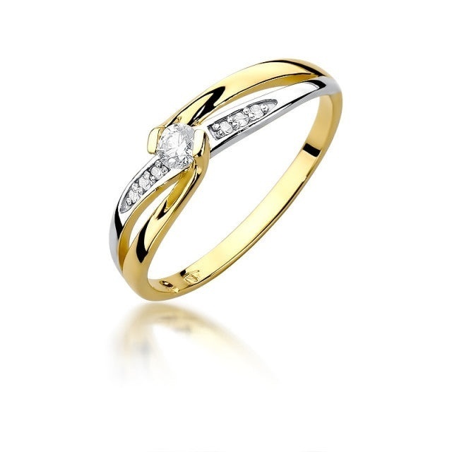 Inel Aur 14K cu Diamante Naturale 0.13 ct