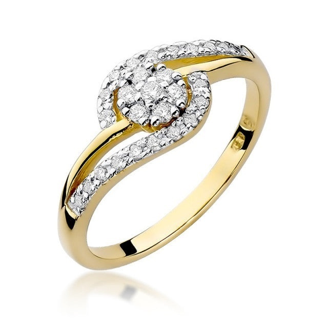 Inel Aur 14K cu Diamante Naturale 0.17 ct