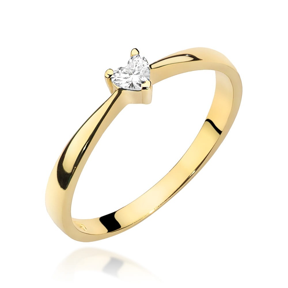Inel Aur 9K cu Diamant Natural 0.10 ct