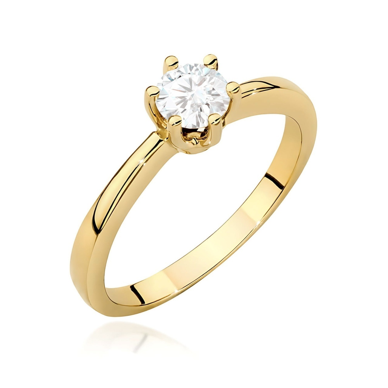 Inel Aur 9K cu Diamant Natural 0.40 ct